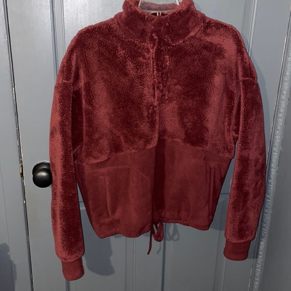 Fuzzy quarter button up - Picture 1 of 2